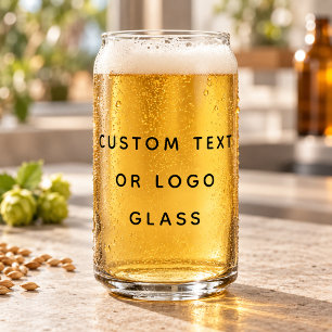 Vaso Con Forma De Lata Texto o logotipo personalizado minimalista