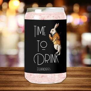 Vaso Con Forma De Lata Tiempo Personalizado De Beber De Conejo Blanco