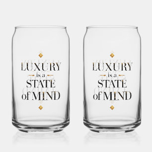 Vaso Con Forma De Lata Tipografía de Cita de Lujo Sofisticada Arte
