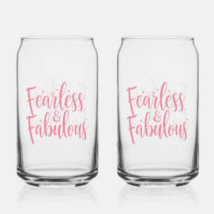 Vaso Con Forma De Lata Tipografía de empoderamiento intrépida y fabulosa