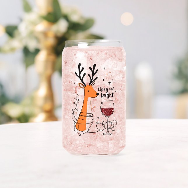 Vaso Con Forma De Lata Tipsy and Bright Reindeer  (Insitu (Boda))