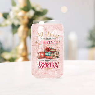 Vaso Con Forma De Lata Todo lo que Quiero para Navidad son Más Libros