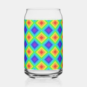 Vaso Con Forma De Lata Topografía Geométrica - Vidrio Puede