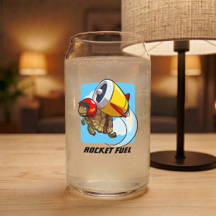 Vaso Con Forma De Lata Tortuga de dibujos animados divertida volando con 