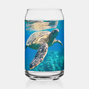 Vaso Con Forma De Lata Tortuga marina nadadora