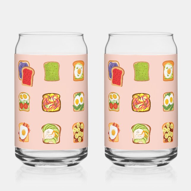 Vaso Con Forma De Lata Tosta de brunch (Anverso)