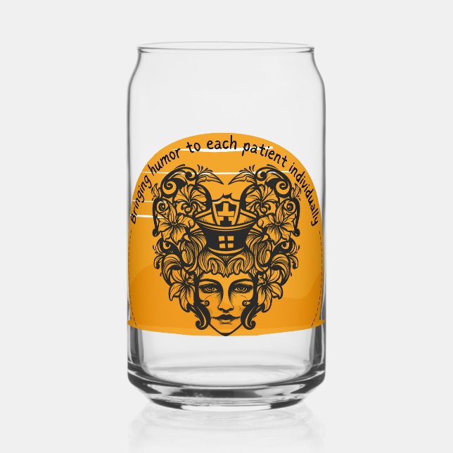 Vaso Con Forma De Lata Traer humor a cada paciente individualmente (Anverso)