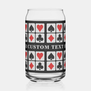 Vaso Con Forma De Lata Trajes de tarjetas de texto para personalizados