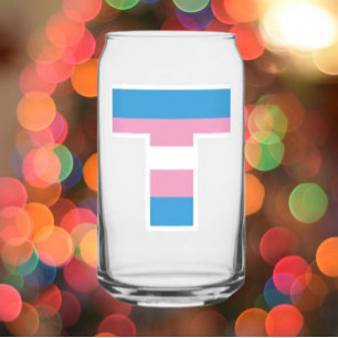 Vaso Con Forma De Lata Trans Pride Capital T Can Glass