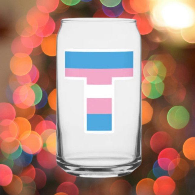 Vaso Con Forma De Lata Trans Pride Capital T Can Glass (Subido por el creador)