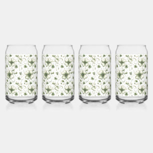 Vaso Con Forma De Lata Trébol caprichoso y remolino con tema irlandés