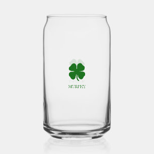 Vaso Con Forma De Lata Trébol Verde Irlandés