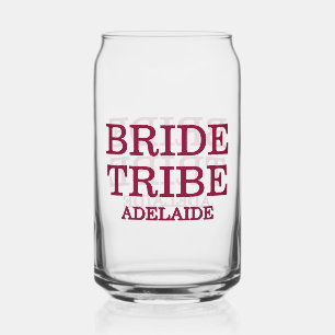 Vaso Con Forma De Lata Tribu de la Novia Fiesta Nupcial Rojo Arándano