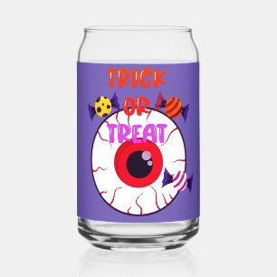 Vaso Con Forma De Lata Truco O Trato - Béisbol Gigante Y Vela De Hallowee