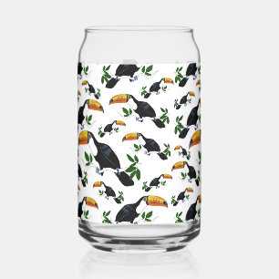 Vaso Con Forma De Lata Tucanes Tropicales - Jungla Divertida