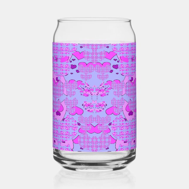 Vaso Con Forma De Lata Tulipanes de Corazones (Anverso)