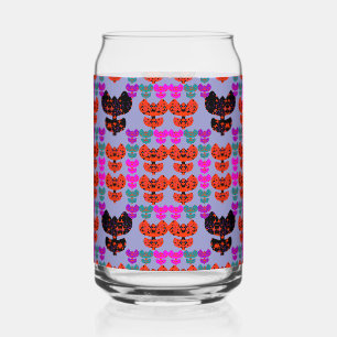 Vaso Con Forma De Lata Tulipanes Estrellas