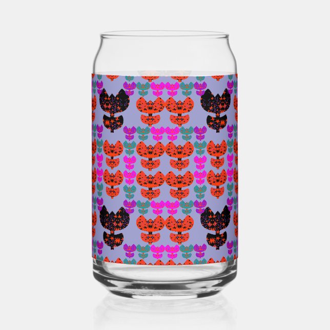 Vaso Con Forma De Lata Tulipanes Estrellas (Anverso)