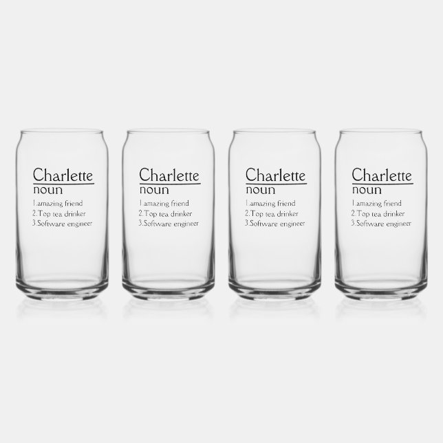 Vaso Con Forma De Lata Tumblador de definición de nombre personalizado (Reverso)