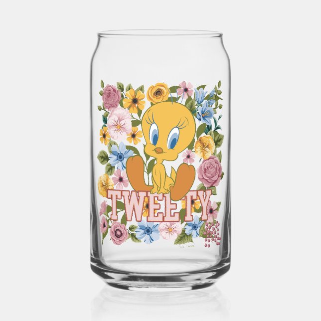 Vaso Con Forma De Lata TWEETY™ Floral Embroidery Graphic (Anverso)