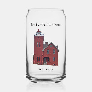 Vaso Con Forma De Lata Two Harbors Lighthouse puede vidrio
