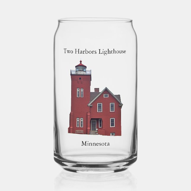 Vaso Con Forma De Lata Two Harbors Lighthouse puede vidrio (Anverso)