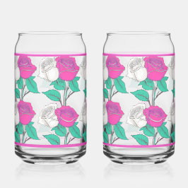 Vaso Con Forma De Lata Two Roses Soda Glass
