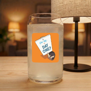 Vaso Con Forma De Lata ¿Un día o el día uno? Dibujo animado de erizo moti