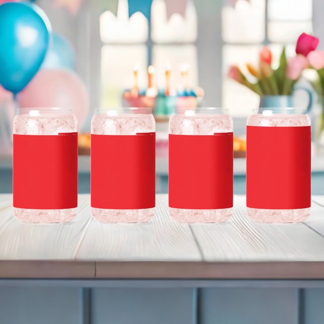 Vaso Con Forma De Lata un fondo rojo con un borde blanco (Insitu (Baby Shower))