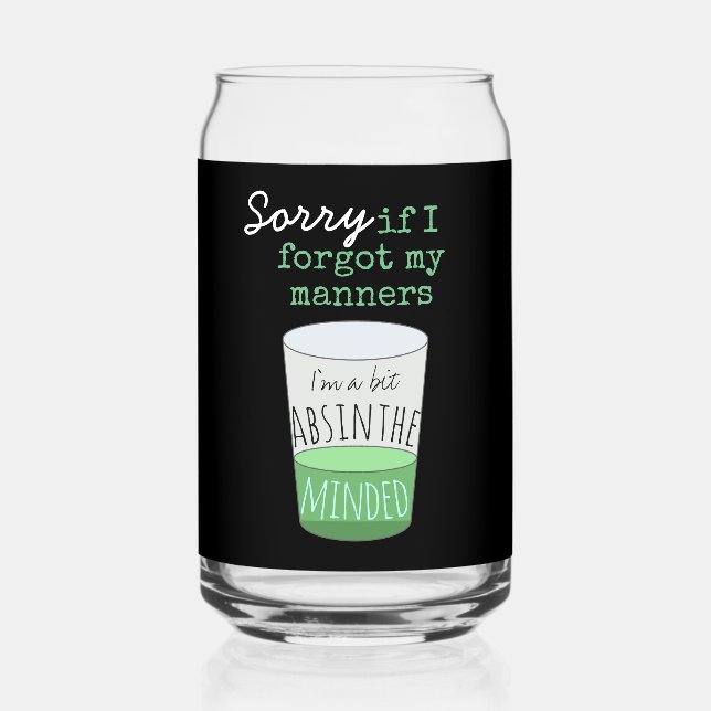 Vaso Con Forma De Lata Un poco Absinthe Minny Bebe Eslogan (Anverso)