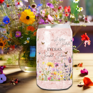 Vaso Con Forma De Lata Una vida de mariposas Shower Floral Nupcial