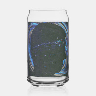 Vaso Con Forma De Lata Universo delante y detrás del perfil negro