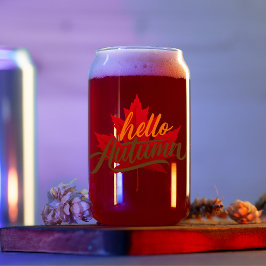 Vaso Con Forma De Lata Uvas otoñales hojas Drinkware Set