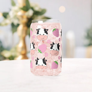 Vaso Con Forma De Lata Vacas de fresa