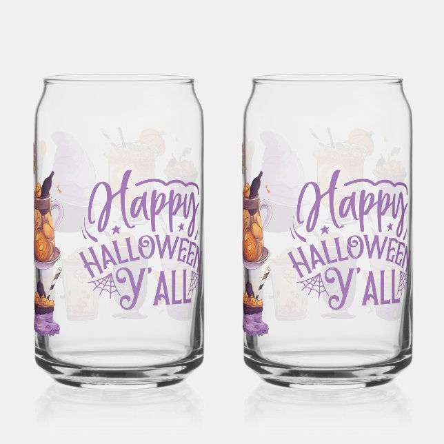 Vaso Con Forma De Lata Vajilla temática de Halloween (Reverso )