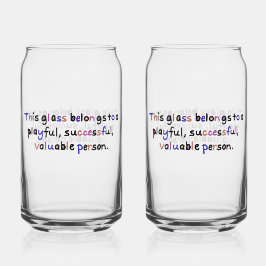 Vaso Con Forma De Lata Valuable Person Glass
