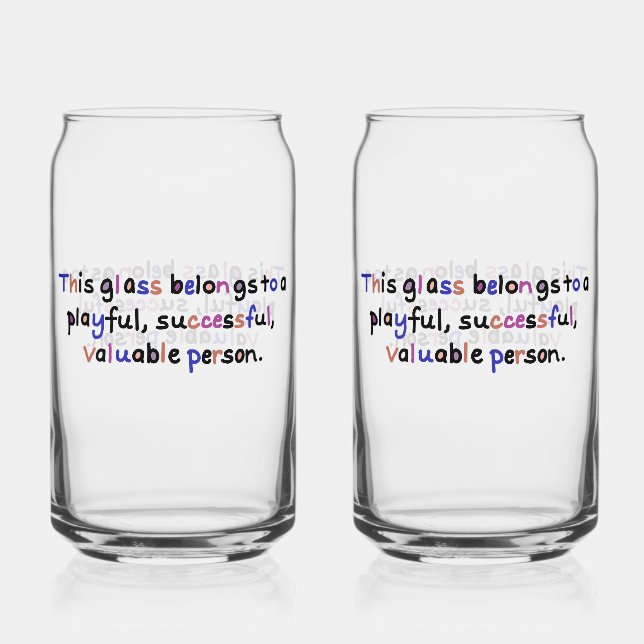 Vaso Con Forma De Lata Valuable Person Glass (Anverso)