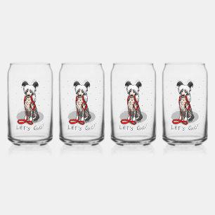 Vaso Con Forma De Lata ¡Vamos! Pasear al perro crestado chino (hl blk wh