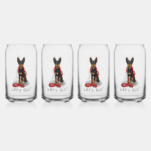 Vaso Con Forma De Lata ¡Vamos! Paseo de Pinscher Miniatura (negro y canel