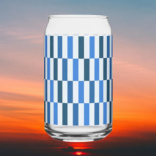 Vaso Con Forma De Lata Vaso de lata de flujo de línea azul