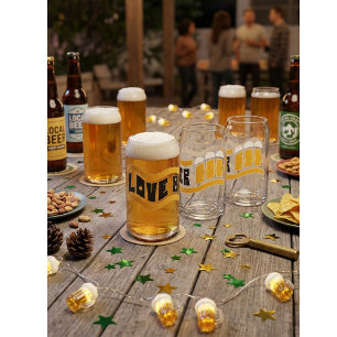 Vaso Con Forma De Lata Vaso de lata retro "Amo la cerveza"