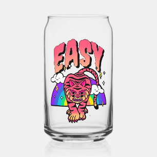 Vaso Con Forma De Lata Vaso de lata Retro Arcoíris Tigre Fácil