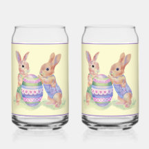 Vaso de refresco de conejito dulce