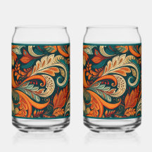 Vaso de soda con remolino de paisley