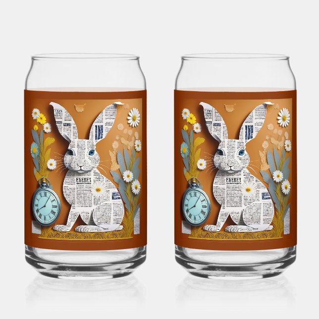 Vaso Con Forma De Lata Vaso de soda de conejo de papel (Anverso)