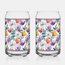 Vaso de soda de flor de violeta