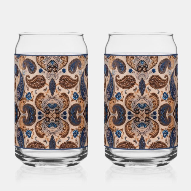 Vaso Con Forma De Lata Vaso de Soda Paisley (Anverso)