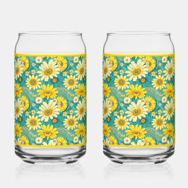 Vaso Con Forma De Lata Vaso de soda Paisley Daisy