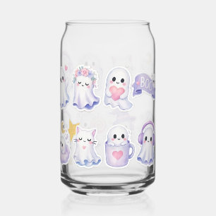 Vaso Con Forma De Lata Vaso de vidrio con elementos espeluznantes y lindo