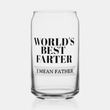 Vaso de Vidrio Mejor Flatulento del Mundo Quiero D